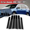 For 2007-2011 Honda CRV CR-V 6PCS Door Window Black Pillar Post Trim Molding ,