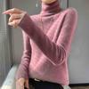 Stylish Elasticity High-Neck Sweater Women Autumn Winter Long Sleeve Knitted Knitwear Woman Solid Color Warm Turtleneck Pullover