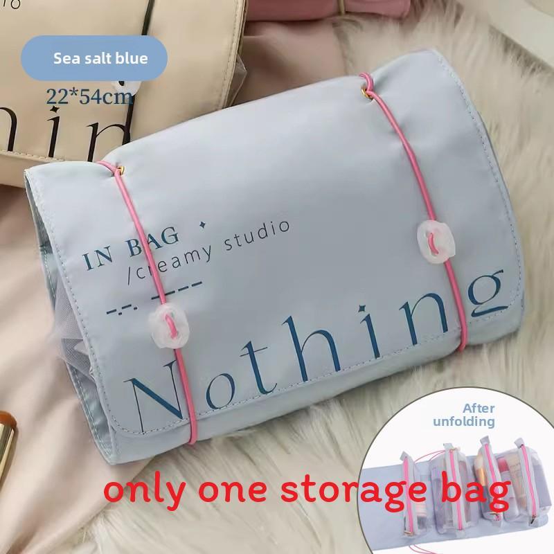 Travel Makeup Organizer With Foldable Design And Detachable Compartments For Portable Use