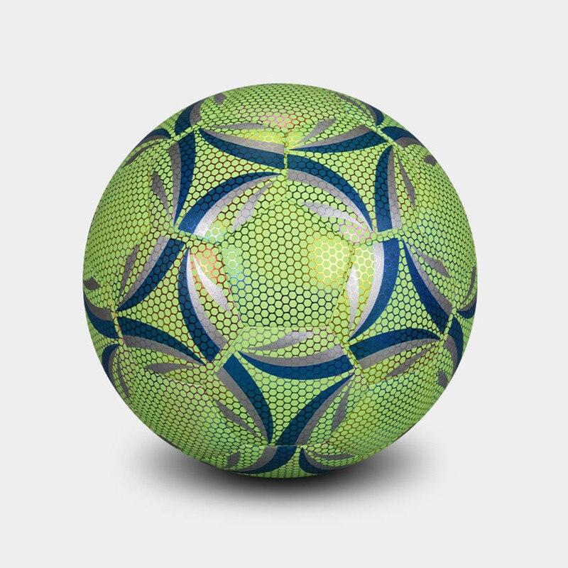 Size 5 Reflective Football Luminous Colorful Soccer Ball For Indoor Outdoor Training
