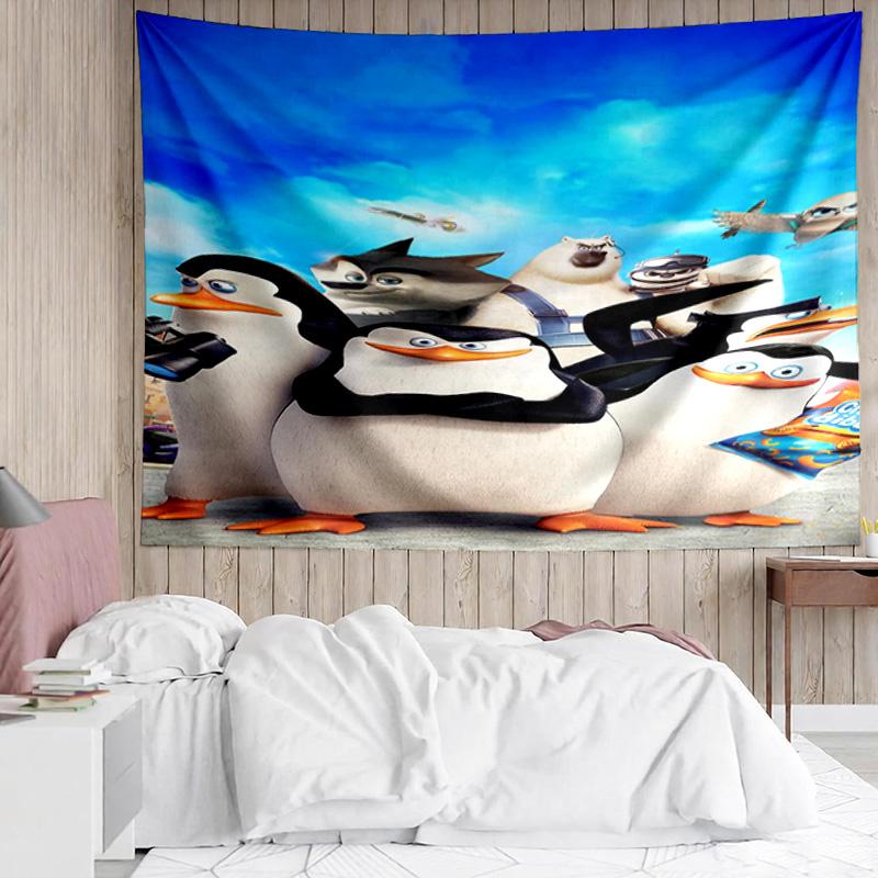 1PC Penguins Dventure K-pop Music Group Tapestry Accessories for Bedroom,Livingroom, Dormitory Room Wall Decor Fan Birthday Gifts
