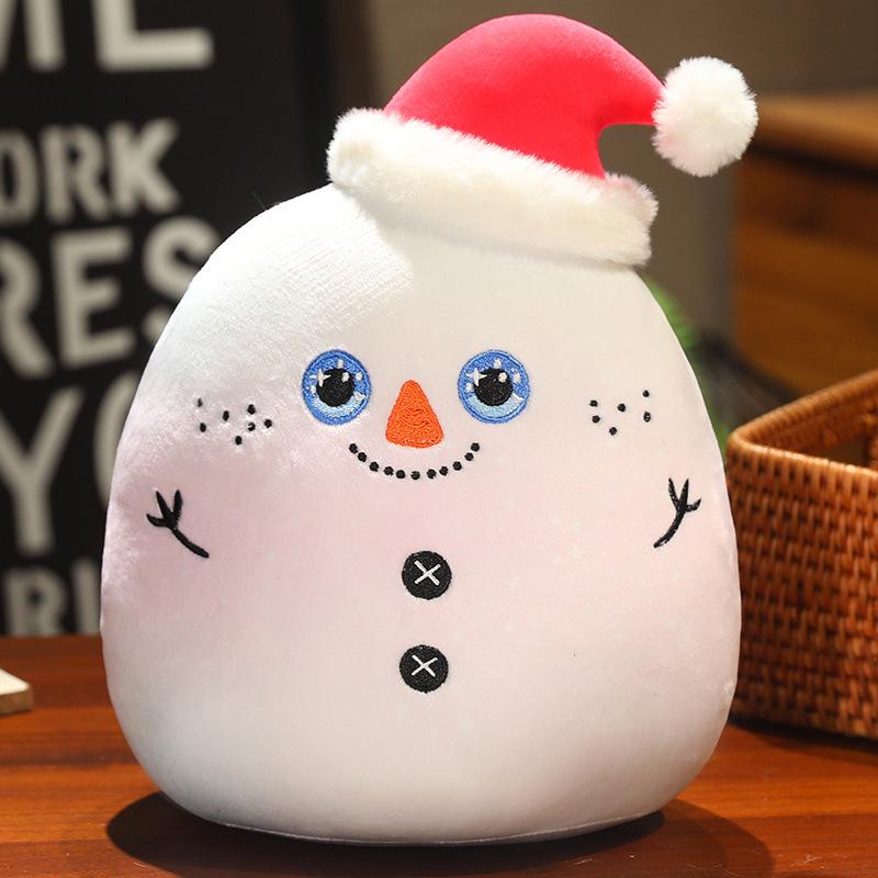 Santa Claus and Reindeer Plush Toy Set - Christmas Tree Pillow for Kids