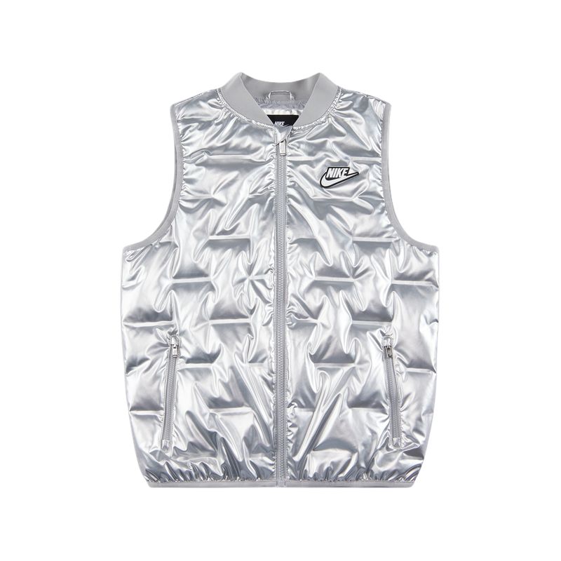Nike Down Vest Casual Fashion Comfortable Versatile Kids Vests Silver HQ7178-033 L