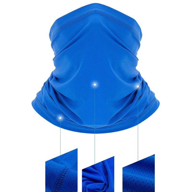 Multifunctional Solid Color Face Neck Gaiter Cooling Scarf Headwear Breathable Face Cover Bandana Sun Protection For Cycling Running
