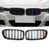 Car Front Grille Racing Front Sport Grill Gloss Black Double Slat Kidney Grille For BMW 3-Series F30 F31 F35 2011-
