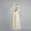 Women's 100% Cotton Long Maxi Dress  Spring Summer V-Neck Tie Waist Flowy A-Line Dress for Women European American Style