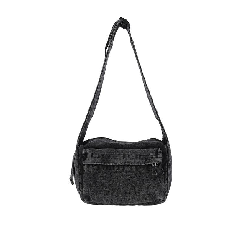 

Сумка через плечо большой вместимости Женская джинсовая сумка кроссбоди чёрный