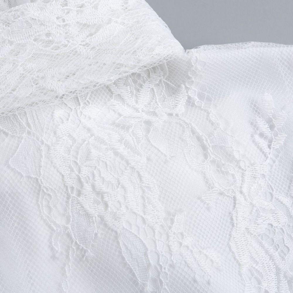 Vintage Bow Lace Collar Detachable Ruffled edge Collar Costume Accessory Lace Fake Collar Party