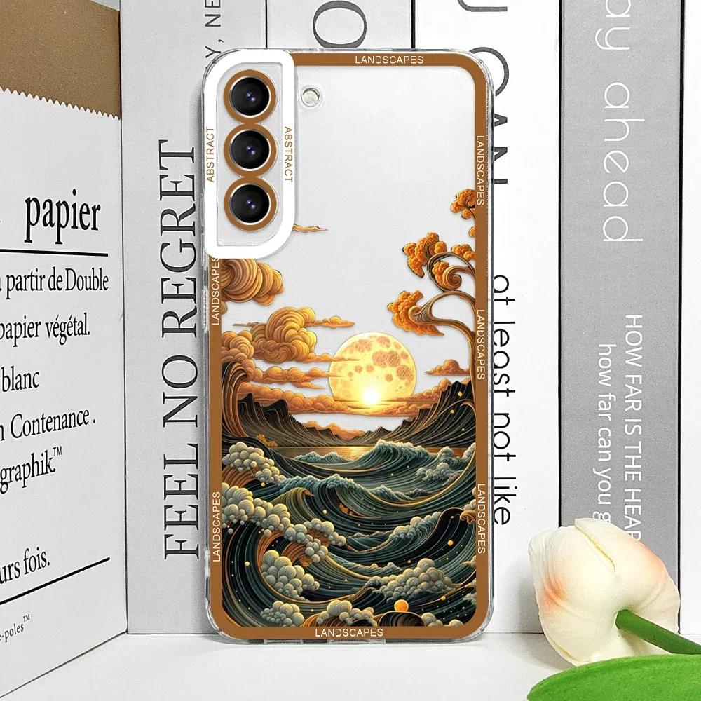 

Case for Samsung Galaxy S20 Plus S21 FE S22 S23 S24 S25 Ultra A53 4G 5G Printing Landscape Creative Mountain Scenery Phone Cover Samsung S25