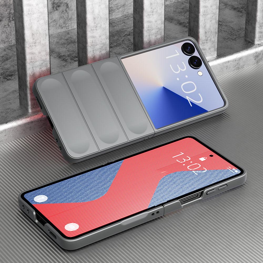 KEYSION Stoßfeste Hülle für Samsung Z Flip 7 5G Rutschfeste Hartplastik-Handy-Rückseite für Galaxy Z Flip 7 5G