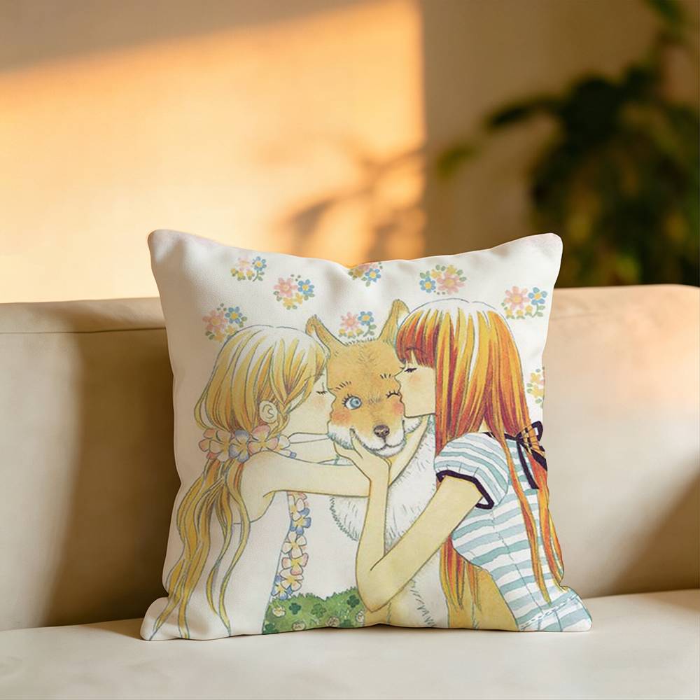Anime hHoney and Clover Pillow Case Square DoubleSided Sofa Cushion Cover Bedroom Bedside Pillow