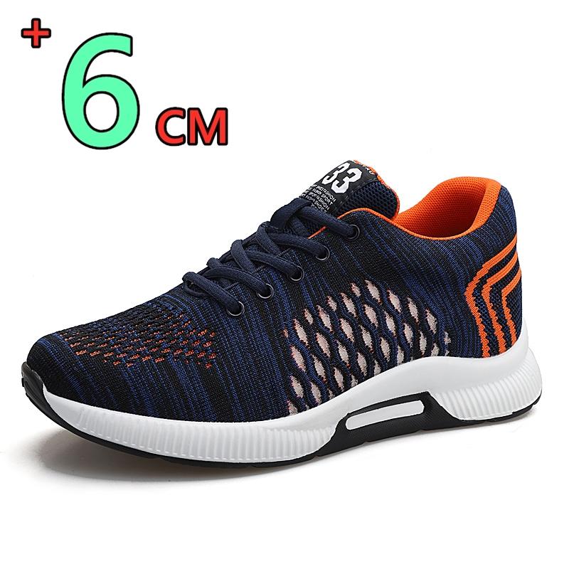 Herren Casual Lift Sneaker Sommer Versteckte Absätze Elevator Schuhe Bequeme Atmungsaktive Erhöhungsschuhe Für 6CM Sportliche Größere Schuhe