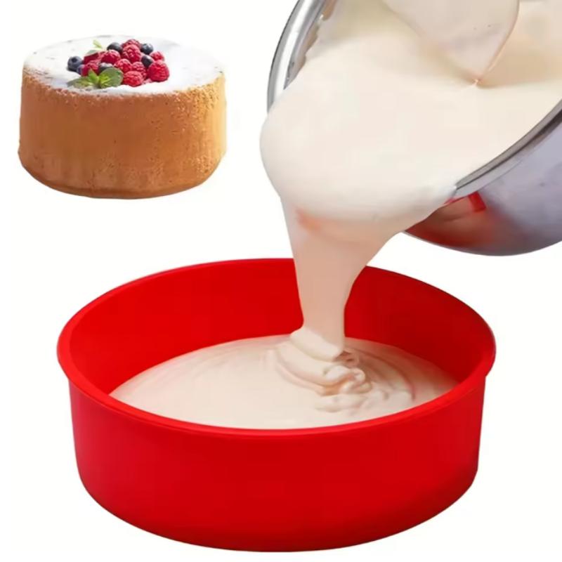 Runde Silikon-Kuchenform 4/6/8/10 Zoll Antihaft-Kuchenbackform Tablett Käsekuchenform Backform Perfekt für Geburtstags-Weihnachtsfeier