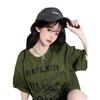 Pure Cotton Heavy American Design Short-sleeved T-shirt Women's New Summer Loose Chic Hong Kong Flavor Half-sleeved 