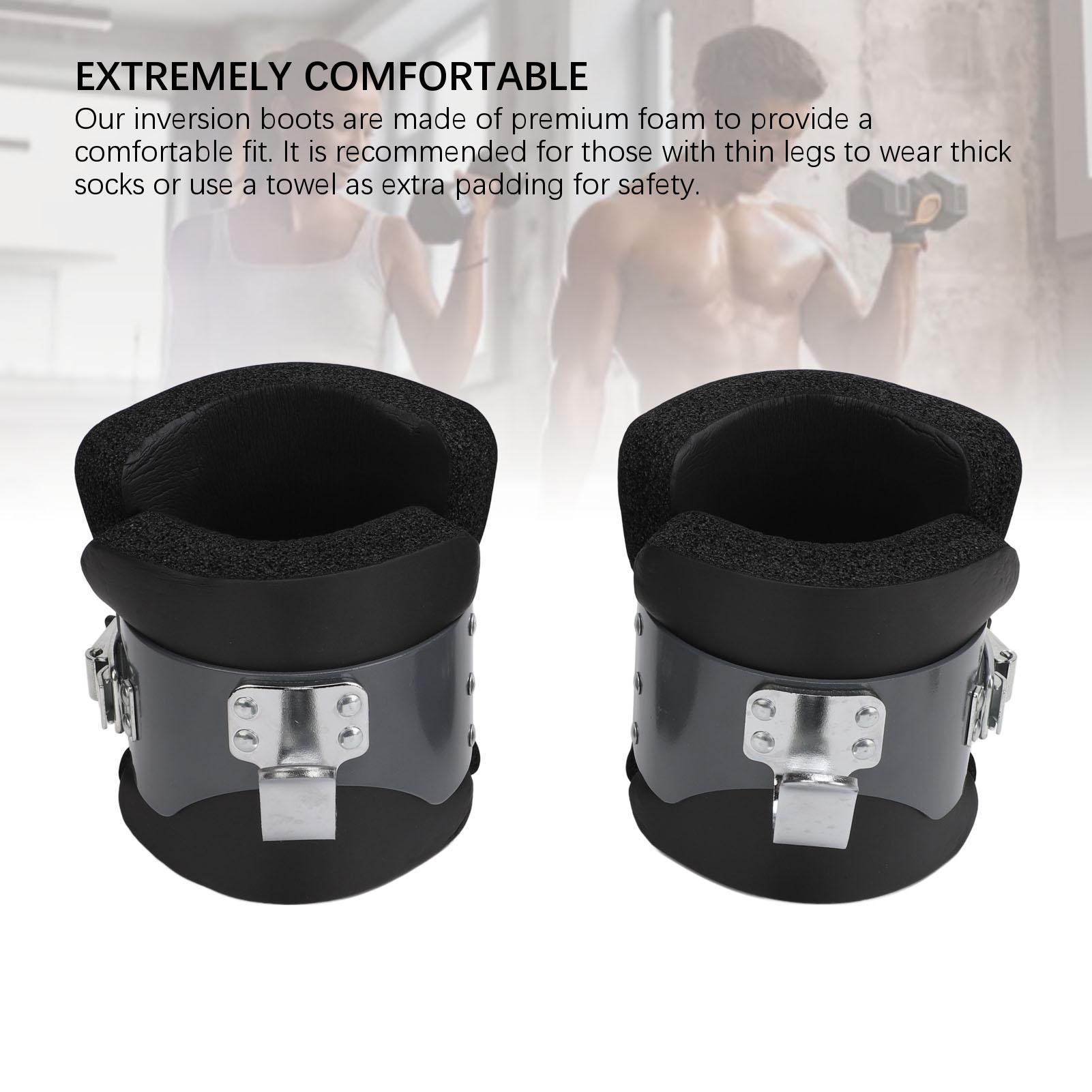 Bottes D'inversion Antigravité : Suspendez-vous Pour Soulager Le Dos Et Le Cou, Accessoire De Fitness Maison Ou Salle De Sport, Crochet Acier Inoxydable, Capacité 220 Lb