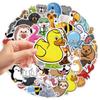 50PCS Cute Animal Stickers Colorful Cartoon Animal Sticker Waterproof Vinyl Zoo Animal Decal Water Bottle Laptop Scrapbooking