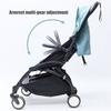 Yousheng Stroller Bumper Bar Faux Leather Adjustable Angle Stroller Handle Anti-Fall Safety Handrail Footrest for Baby Carriages