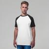 Build Your Brand Raglan-Kontrast-Kurzarm-T-Shirt für Herren