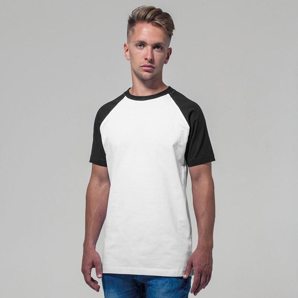 Build Your Brand Raglan-Kontrast-Kurzarm-T-Shirt für Herren