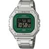CASIO Standard Digital Wristwatch W-218HD-3AV Mens Cheap Chipukashi Metal Band SilverGreen Inverted LCD Overseas Model