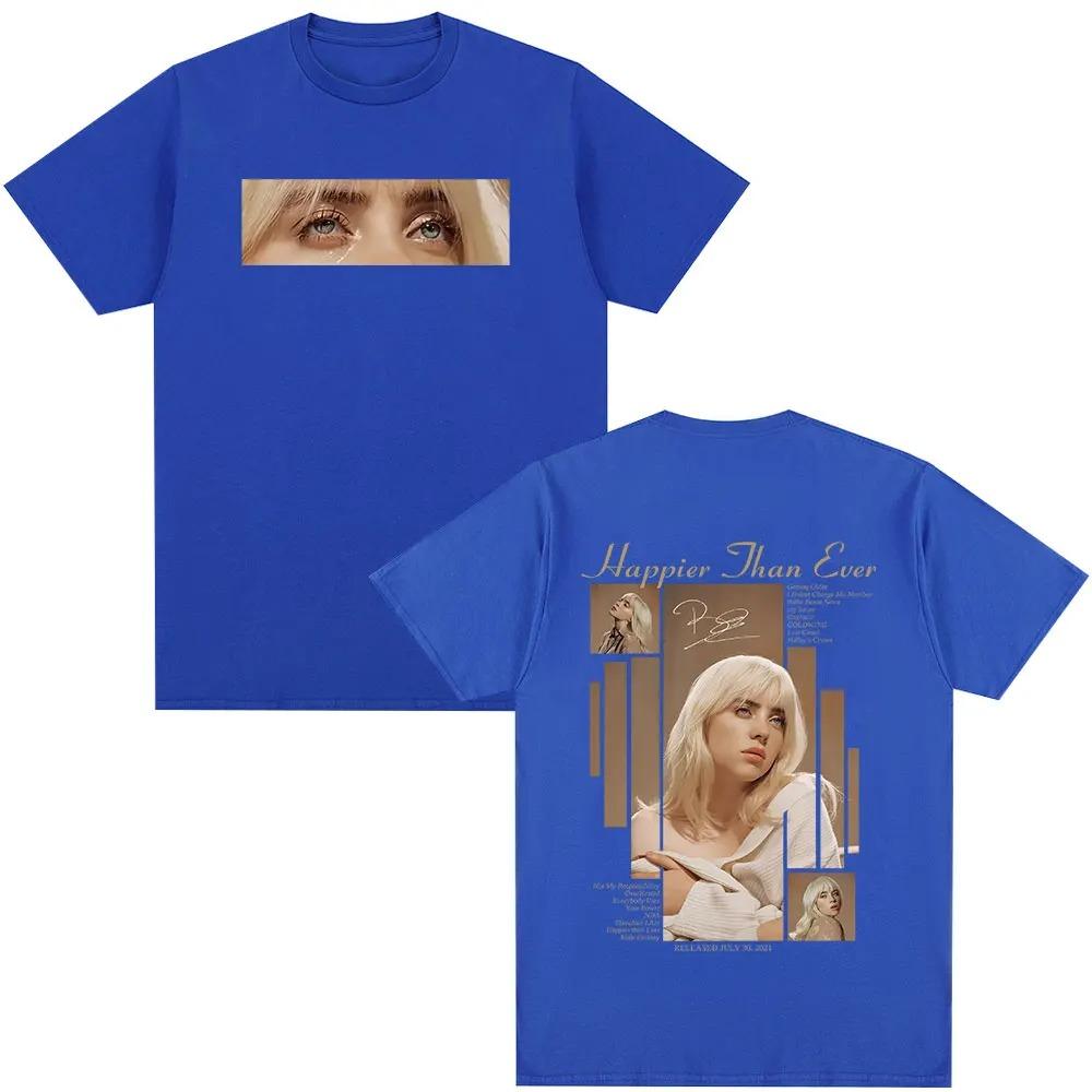 Billie Eilish Hit Me Hard and Soft Album Poster Graphic Print TShirts Men Women Fashion Cotton Tees Y2k Fashion Oversized Tops