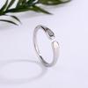 Minimalist Teardrop Arc Open Ring Unisex Versatile Textured Band Smooth Finish Simple Sleek Everyday Jewelry