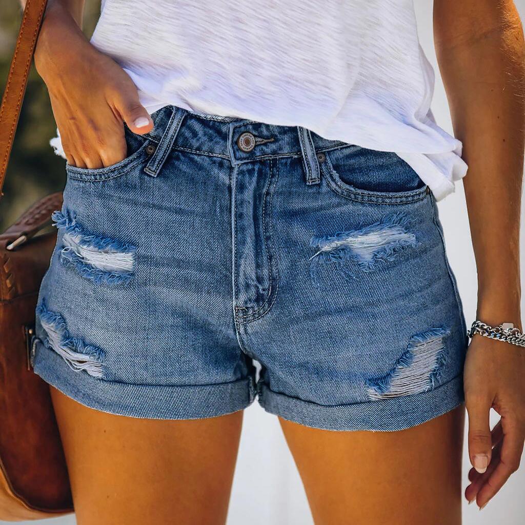butt lifting denim shorts