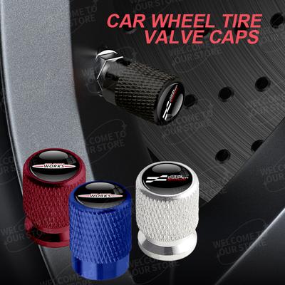 Aluminum For John Cooper Works JCW Logo Mini Cooper R59 R60 R61 F55 4pcs Car Decor Wheel Tire Valve Caps Stem Cover Accessories
