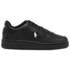 Polo Ralph Lauren Court Leer Mode Ronde Neus Lage Sneakers Heren sneakers Zwart 809891791002