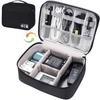 Travel Cable Accessories Bag Waterproof Double Layer Electronics Organizer Portable Storage Case for Cable, Cord, Charger, Phone, Adapter, Power Bank