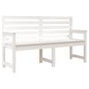VidaXL Banc de jardin blanc 159,5x48x91,5 cm bois massif de pin 824068