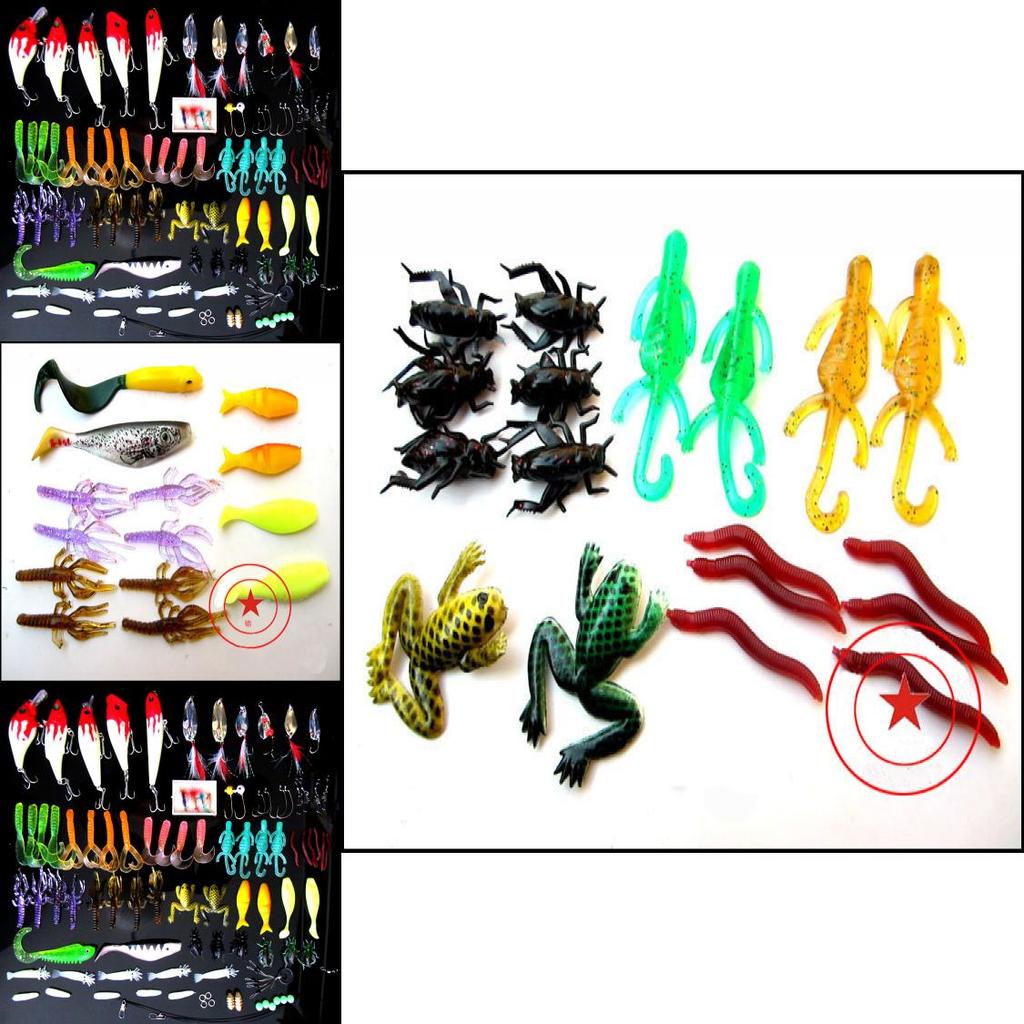 Soft Plastic Lure Set For Bass Night Fishing With Glowing Baits For Anglers