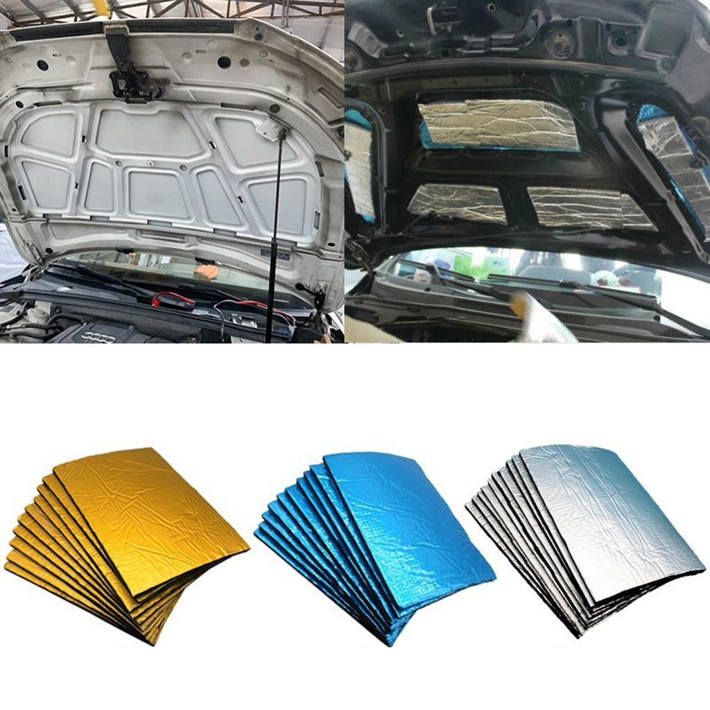 10pcs Auto Sound Insulation & Heat Shielding Mats Automotive Noise & Heat Reduction for Chassis door  & Engine Covers