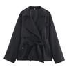 Autumn Fashion Multicolor with Belt Short Coat Joker Long Sleeve Casual Coat Outerwear