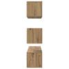 Wall Mounted TV Cabinet Set 4 pcs Artisan Oak Wood Based Material