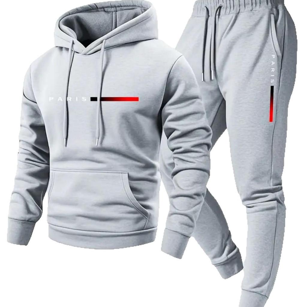 European Size Men's Casual Printed Jogger Pants for Autumn and Winter