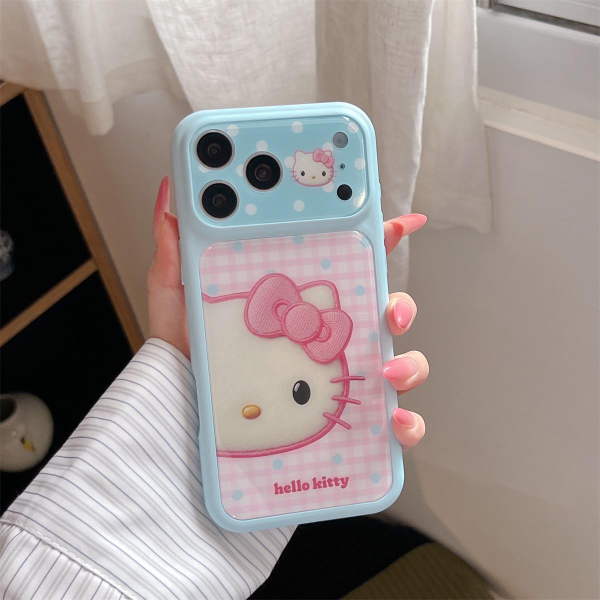 Polka Dot KT Cat iPhone 15/17/16 PROMAX Drop-proof Case iPhone 17