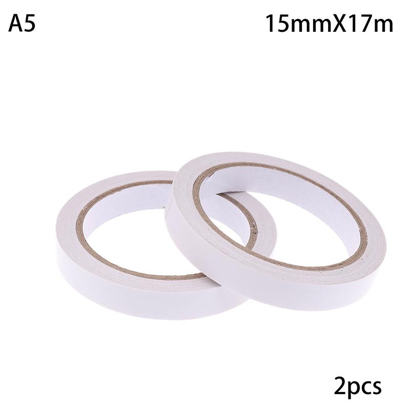 2Rolls 17M Double Sided Tape Strong Double Faced Powerful Hand Tearing Adhesive Tape For Mounting Fixing Pad Sticky Paper