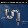 Cap Single Slot Drain Pipe With Silicone Seal Flexible Sink Drain Hose For Odors Prevention And Leakproof