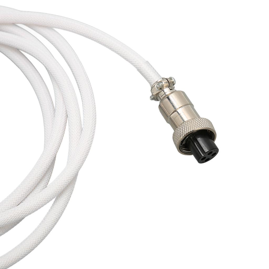 Mechanical Keyboard Cable Double Sve Custom Coiled with Detachable Metal Aviation USB C to USB A Keyboard Aviation Connector