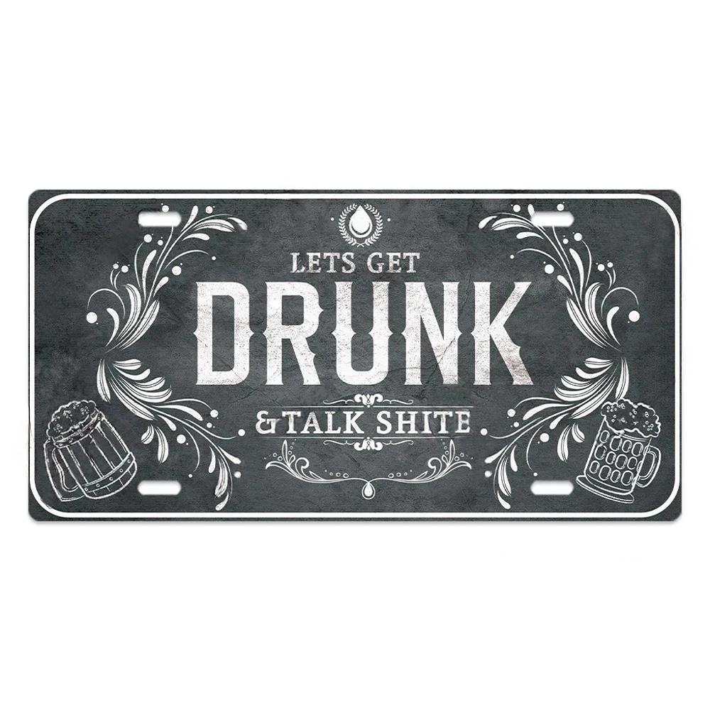Vintage Wine Culture Metal Signs Wall Decor Licenses Plate Plaque Metal Vintage Tin Sign for Bar Pub Kitchen Dining Room