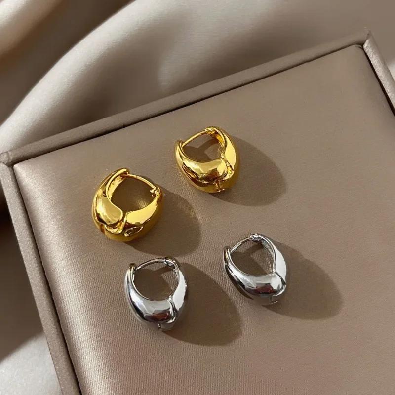 925 Sterling Silber Vintage Gold Runde Ohrringe Für Frauen Trendy Ohrring Schmuck Verhindern Allergie Party Zubehör Geschenk
