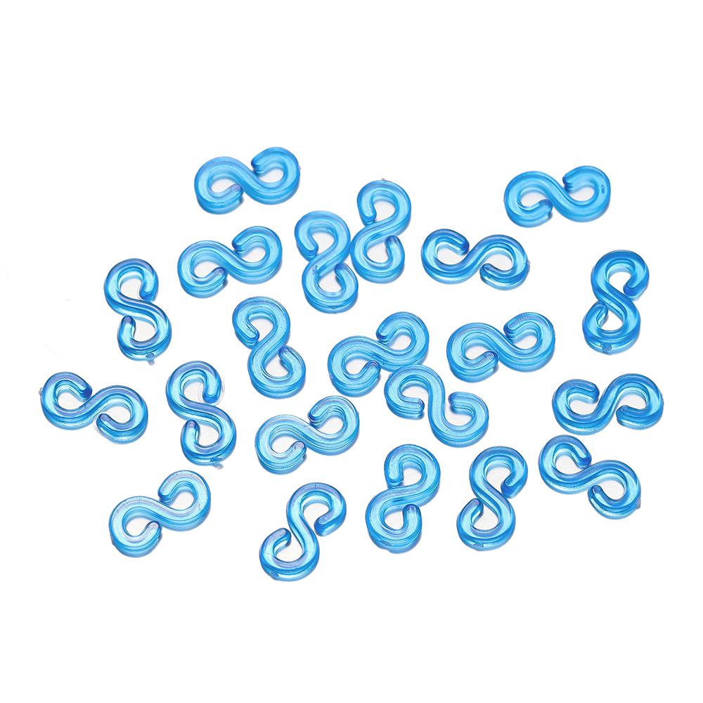 500pcs/Lot S Shape Clips Hook Plastic Connectors Clasp for DIY Charm Bracelet Jewelry Making Supplies Accessories