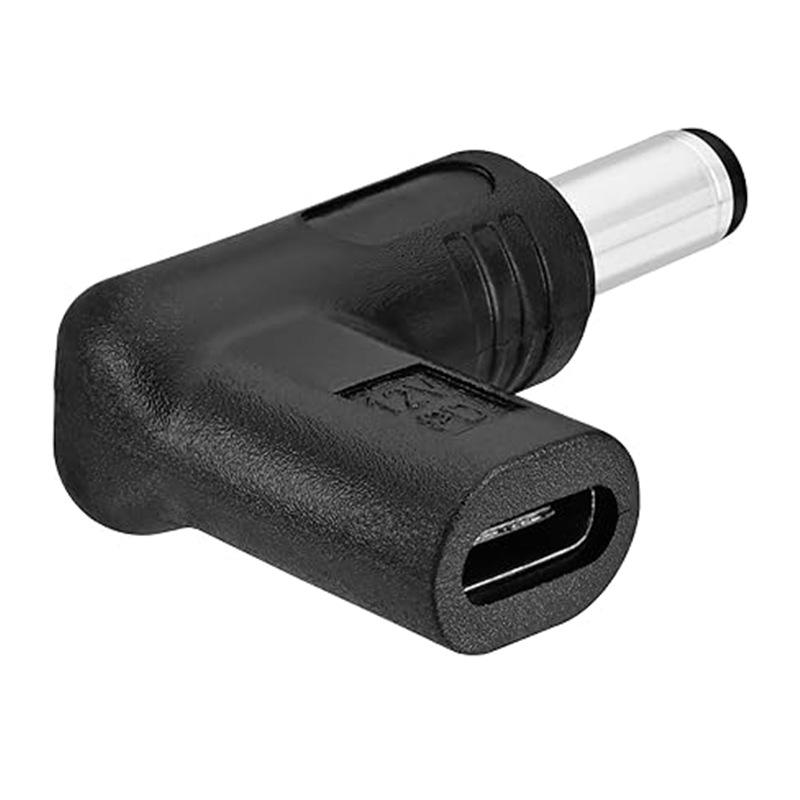 USB-C to DC5521 90° Adapter: 12V PD Power Converter