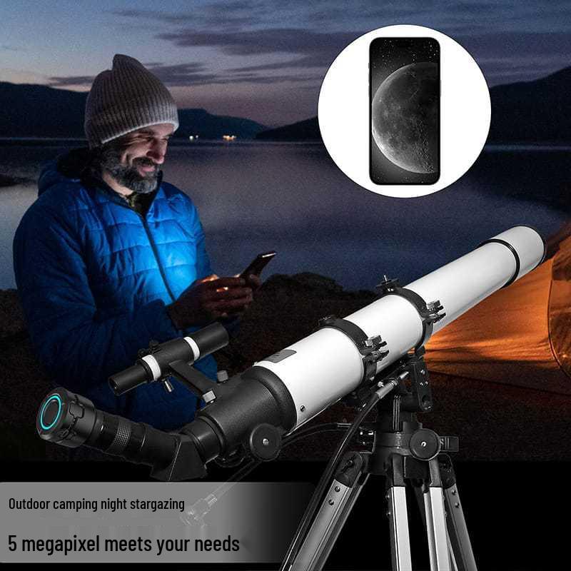 5MP 4K HD WiFi Telescope Camera: Full-Color Electronic Eyepiece for Astronomy, Birdwatching & Mobile Viewing