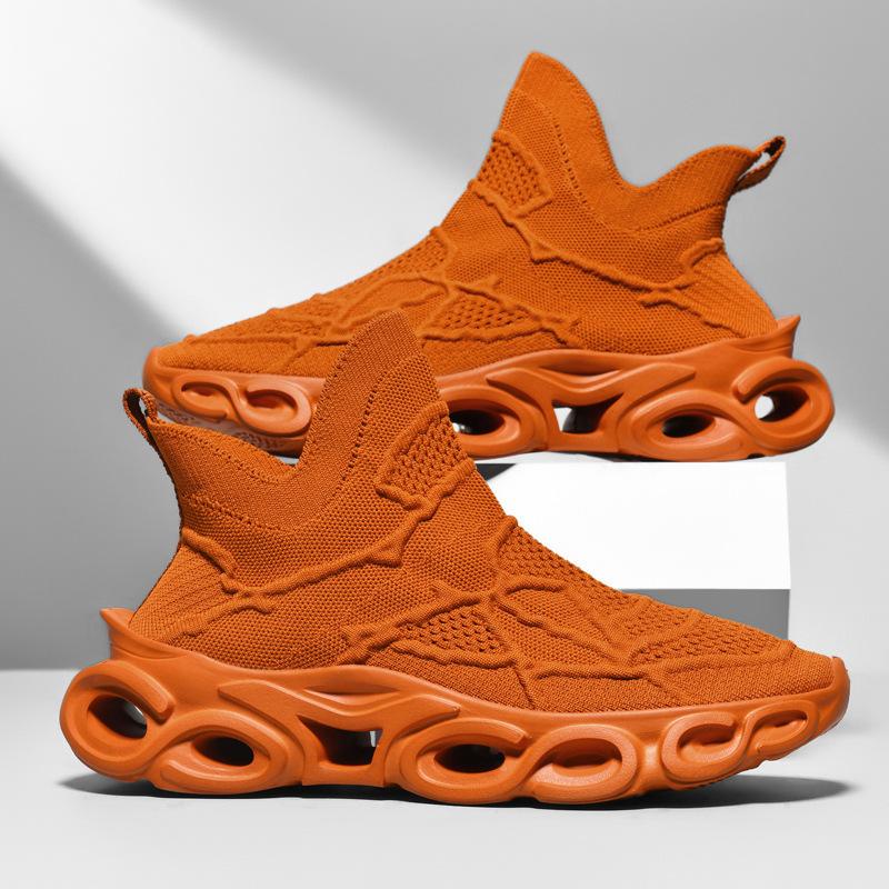 Men's shoes new breathable autumn flying woven blade socks shoes versatile sports leisure lazy shoes men