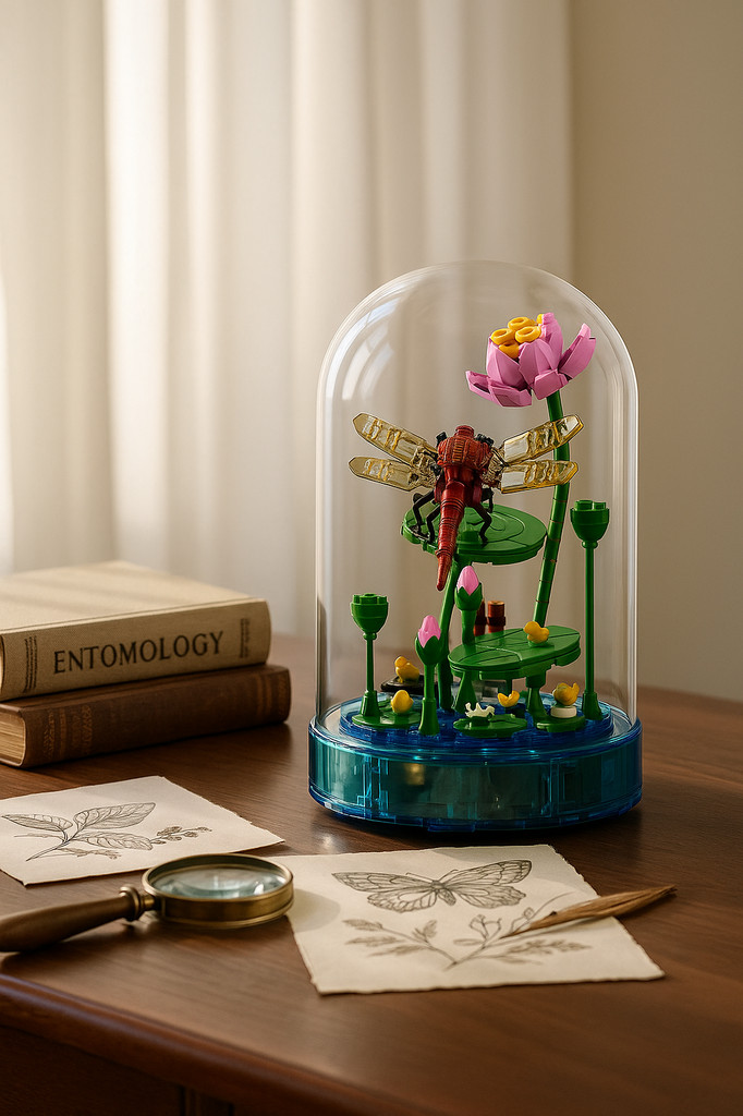 MOULD KING 10106 Insektensammlung Libellen-Bausatz mit Musikdisplaybox Weihnachtsdekoration Geschenk