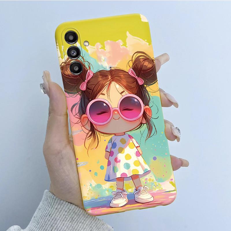 For Samsung A16 A56 5G Phone Case Butterfly Flower Girls 2025 Design Soft Silicone TPU Back Housing for Galaxy A 16 A 56 Covers