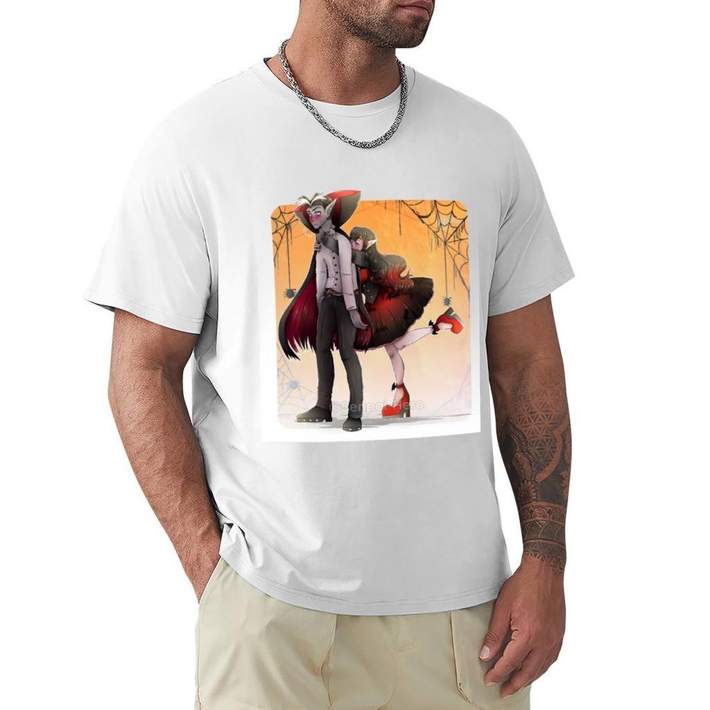 Draculina and Thatch TShirt graphic t shirts vintage graphic tee anime figures men workout shirt
