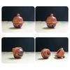 Natural Wood Lotus Shape Perfume Bottle Incense Expanding Mini Sandalwood Portable Sealed Jar Pendant Pomander Container